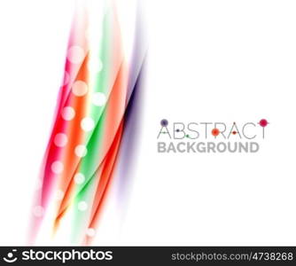 Color wavy lines with light shiny effects. Abstract background template. Color wavy lines with light shiny effects. Abstract background template with blank space