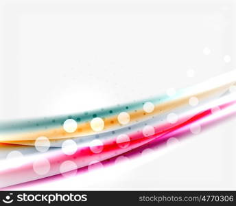 Color wavy lines with light shiny effects. Abstract background template. Color wavy lines with light shiny effects. Abstract background template with blank space