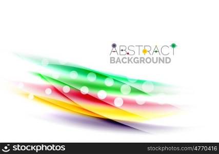 Color wavy lines with light shiny effects. Abstract background template. Color wavy lines with light shiny effects. Abstract background template with blank space