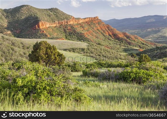 Colorado mountain ranch in early summer - Red Mountain Open Space near Fort Collins