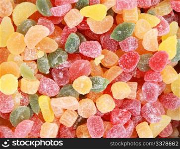 colored and mixed gummy candy