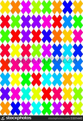 colored cross pattern