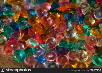 Colored Crystal Rhinestones as background