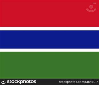 Colored flag of the Gambia