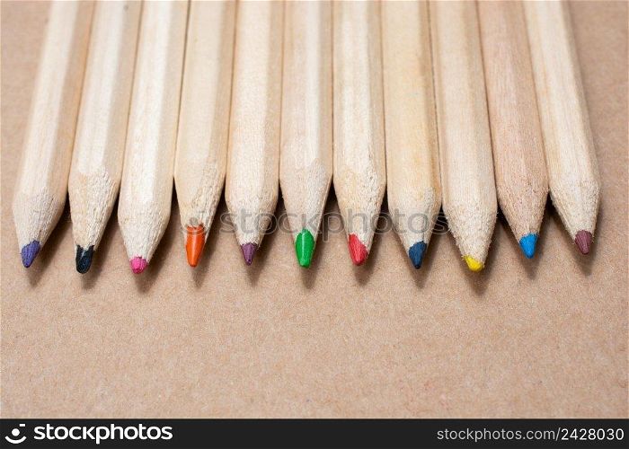 Colored pencilso paper  background