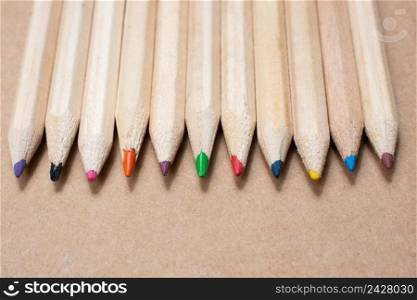 Colored pencilso paper  background