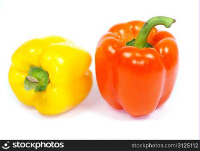Colored pepper isolated on a white background