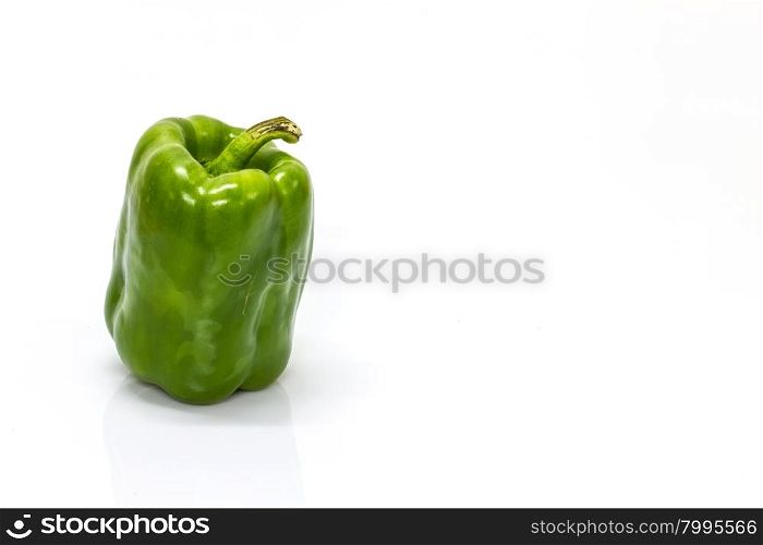 colored peppers over white background, Fresh vegetables sweet Peppers or Bell peppers