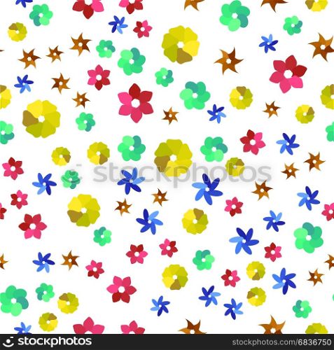 Colored Seamless Pattern. Colored Seamless Pattern. Colorful Different Shapes Background
