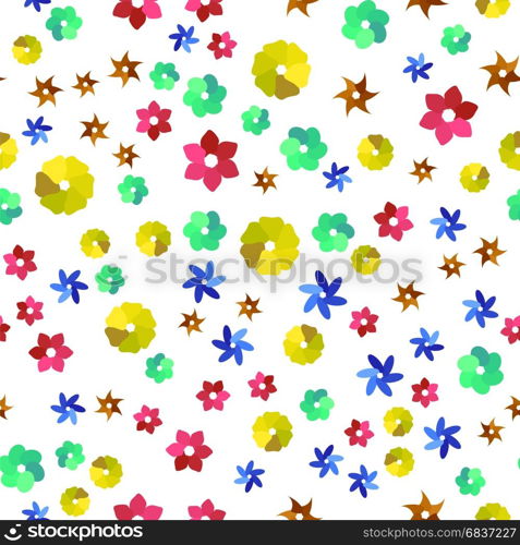 Colored Seamless Pattern. Colored Seamless Pattern. Colorful Different Shapes Background