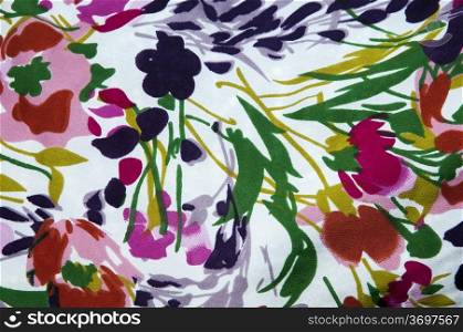 colored silk background with wrinkles
