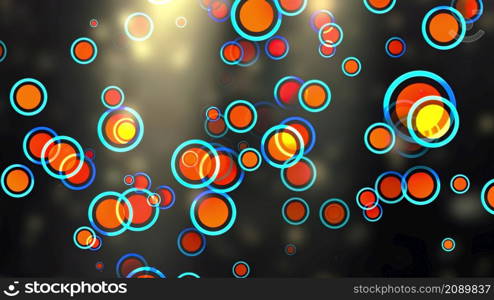 Colored spheres and stroke, computer generated. 3d rendering abstract backdrop from round particles Colored spheres and stroke, computer generated. 3d rendering abstract backdrop from round particles. Colored spheres and stroke, computer generated. 3d rendering abstract background from round particles