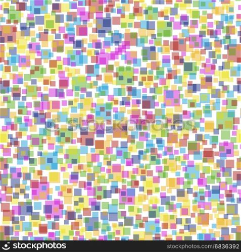 Colored Squares Seamless Pattern. Abstract Transparent Colorful Background. Colored Squares Seamless Pattern
