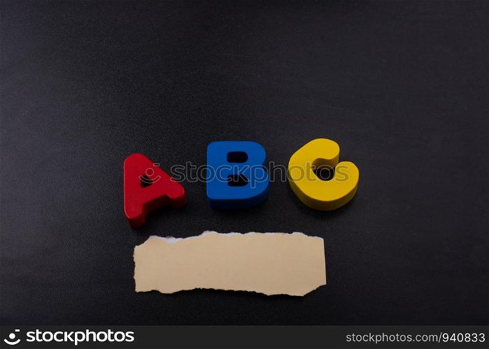 Colorful ABC Letters of Alphabet made of wood
