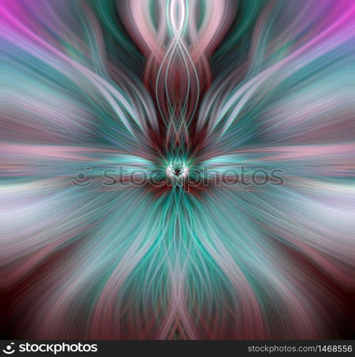 Colorful Abstract Background. Graphic modern art. Fractal artwork. Creative wavy multi color background for banner design. Digital fantasy effect. Trendy desktop wallpaper. Futuristic Fractal Pattern