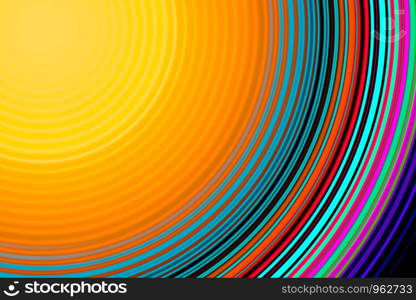 Colorful abstract background with circular lines