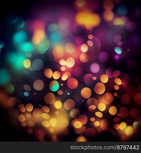 Colorful Abstract Bokeh Glossy Background. Generative AI