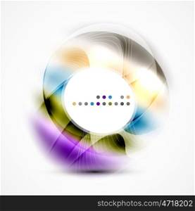 Colorful abstract circle banner, message presentation template