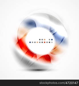 Colorful abstract circle banner, message presentation template