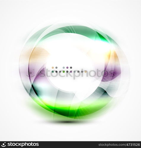 Colorful abstract circle banner, message presentation template