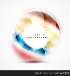 Colorful abstract circle banner, message presentation template