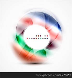 Colorful abstract circle banner, message presentation template