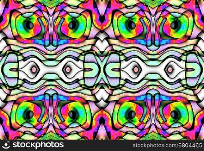 Colorful abstract design texture with chaotic tangled strips.