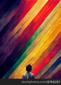 Colorful abstract designed background 3d illustrated