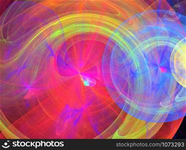 Colorful abstract fractal illustration. 3D rendering abstract fractal light background