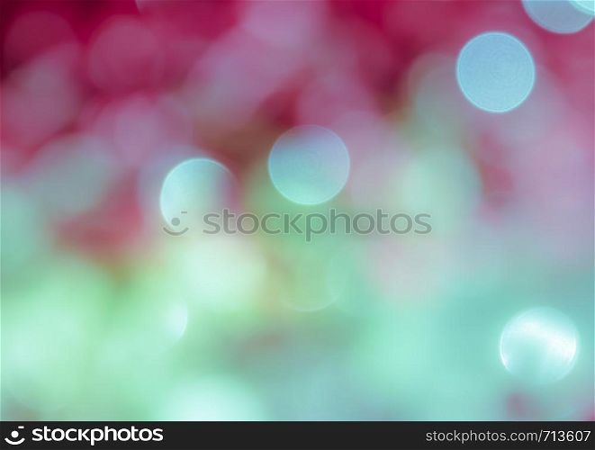 Colorful abstract red and green bokeh background of Christmas lights
