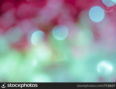 Colorful abstract red and green bokeh background of Christmas lights