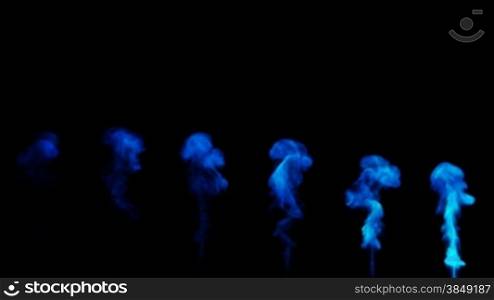 Colorful Abstract smoke shapes. Alpha channel is included