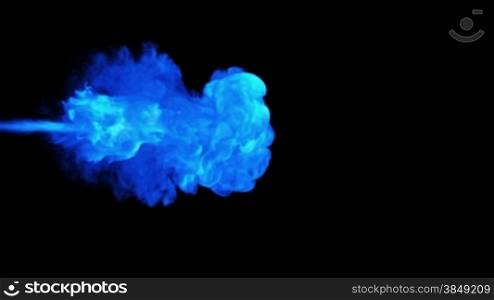 Colorful Abstract smoke stream. Alpha channel is included