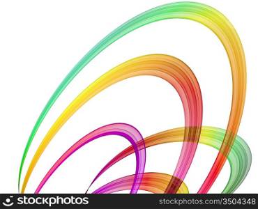 colorful abstraction on white background - high quality render