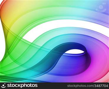 colorful abstraction over white - rendered design element