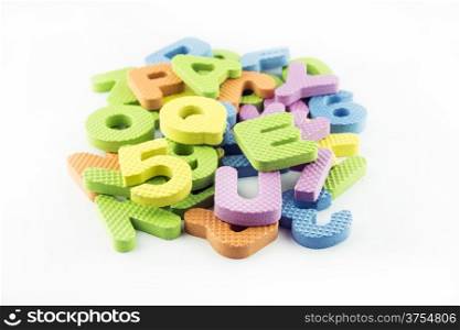 colorful alphabet letters. colorful alphabet letters on white background .
