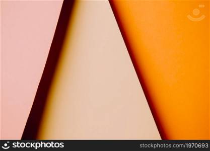 Colorful and minimalist background with pink, yellow and orange pastel colors copy space and modern design