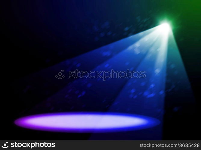 colorful and vivid stage spotlight on stage background