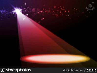 colorful and vivid stage spotlight on stage background