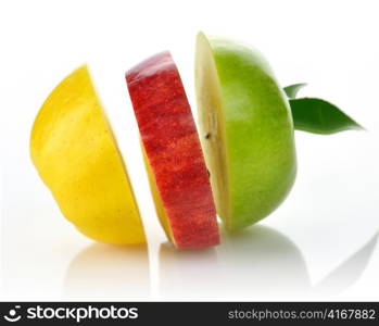 colorful apple slices