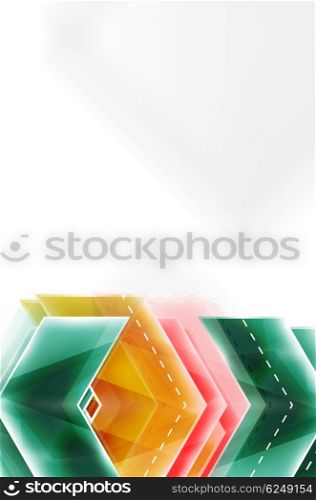 Colorful arrows composition. web brochure, internet flyer, wallpaper or cover poster design.