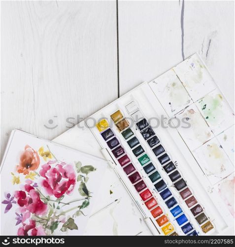 colorful artist concept with watercolor elements