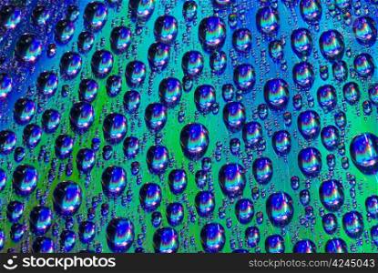 Colorful background from water drops