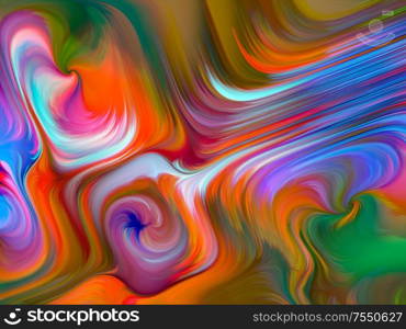 Colorful Background. Liquid Screen series. Backdrop composed of vibrant flow of hues and gradients for projects on art, design and technology