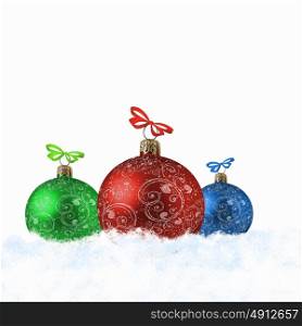 Colorful background on christmas and new year theme