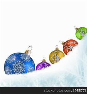 Colorful background on christmas and new year theme