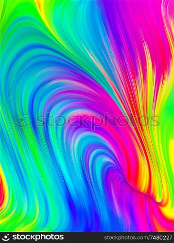 Colorful Background. Visual Perfume series. Backdrop composed of vibrant flow of hues and gradients for projects on art, design and technology