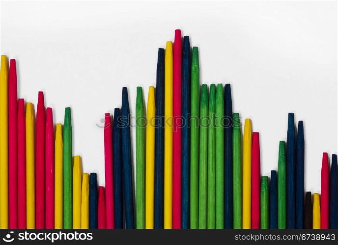 Colorful background with colored sticks