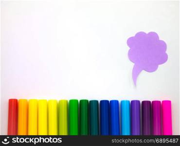 Colorful balloons and bubbles; you can write words on it.