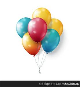 Colorful Balloons Floating. Generative ai. High quality illustration. Colorful Balloons Floating. Generative ai